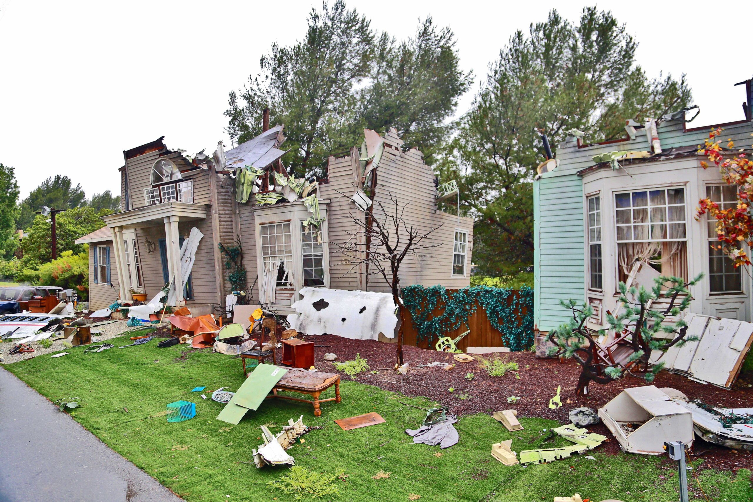 2 homes destroyed by storms